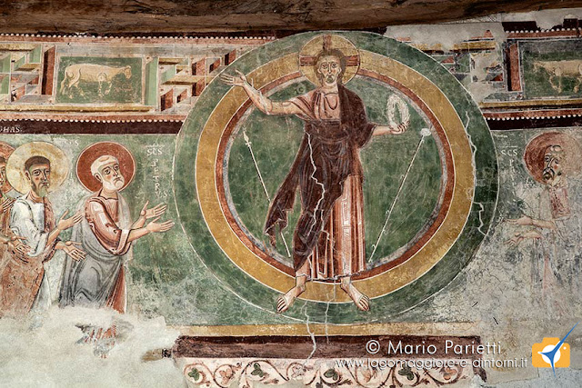 Cristo trionfante san carlo Negrentino L'affresco di Cristo trionfante, sulla controfacciata è il più antico della chiesa