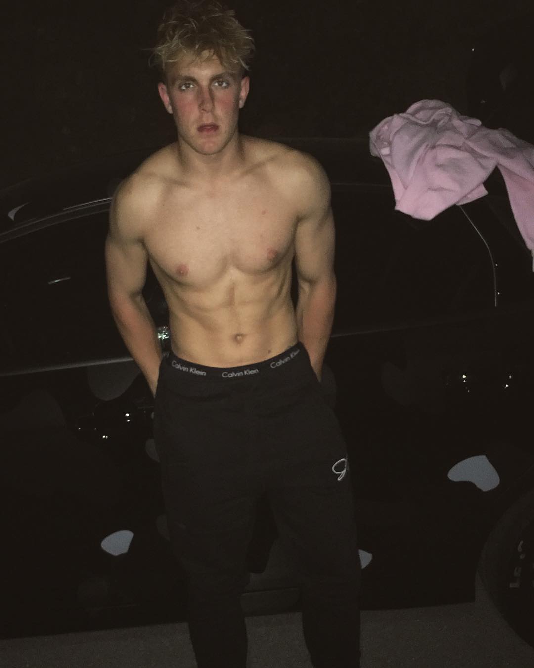 Jake Paul shirtless from a variety of sources.