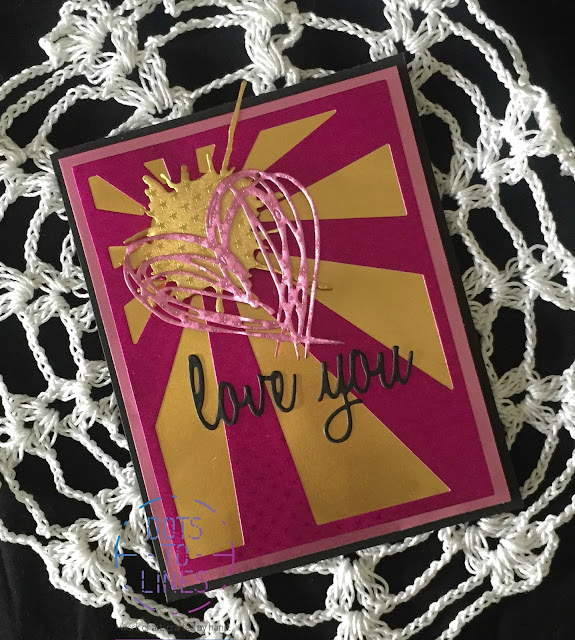 Valentine Card using Rinea Foiled Paper