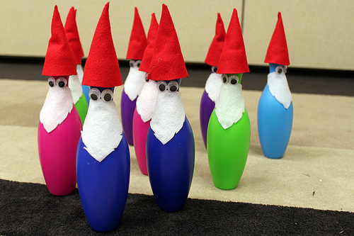 Lawn Gnome Bikini: Garden Gnome Bowling Set