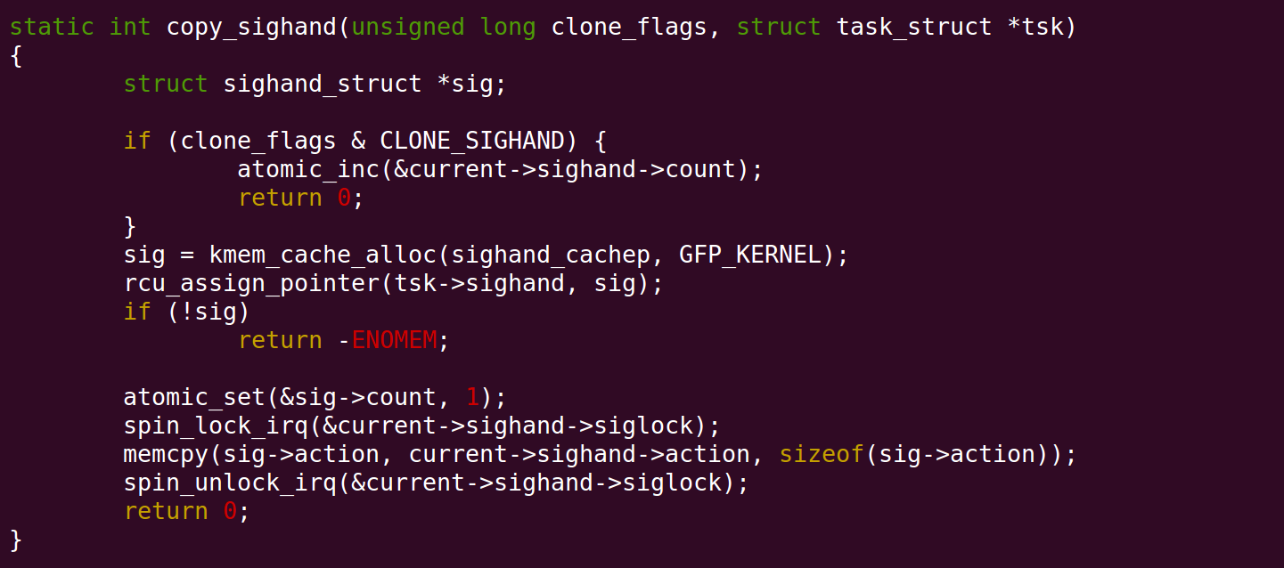 What happens internally in Linux Kernel when Process and Thread is created.