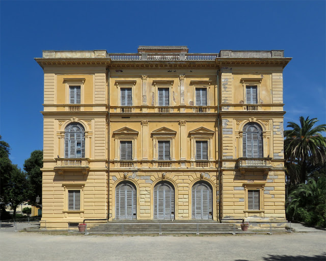 A side view of Villa Mimbelli, which hosts the Giovanni Fattori Museum, Livorno