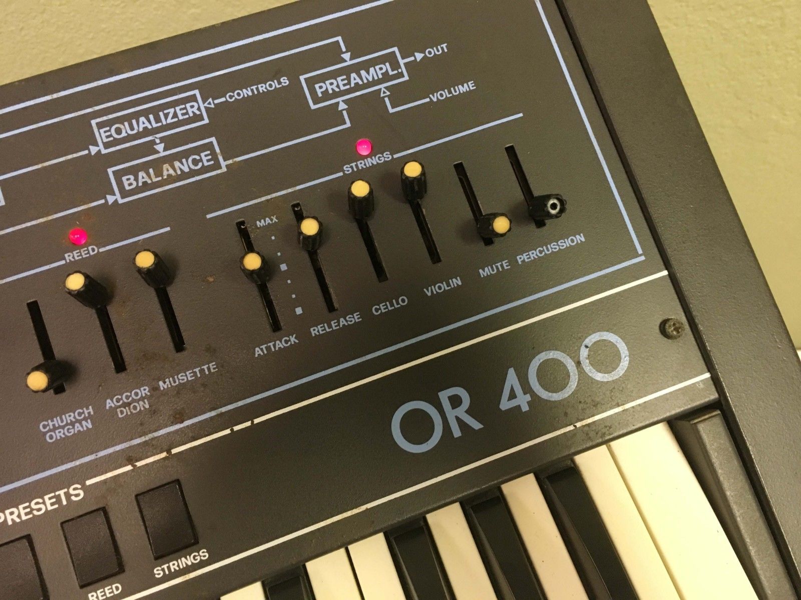 MATRIXSYNTH Siel OR 400 Polyphonic Analog "Stringer" Synthesizer Keyboard