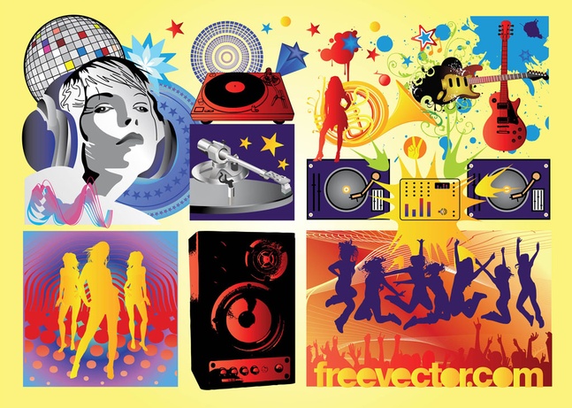 30+ Free Party Concert Music Vector Art Graphics