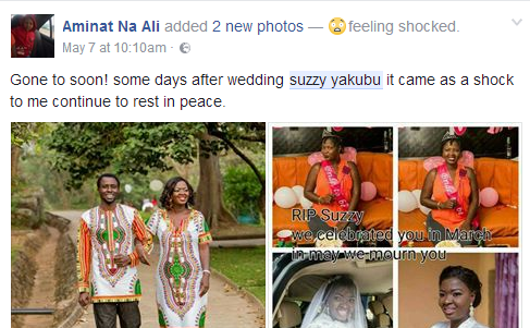 19 Photos: Abuja-based woman dies 6 weeks after her wedding