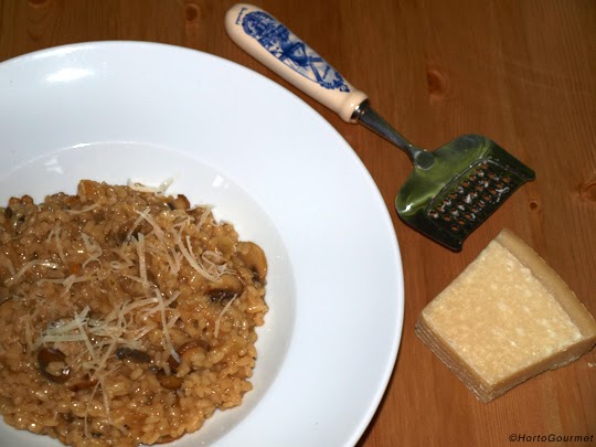 Risotto de setas con Parmesano HortoGourmet