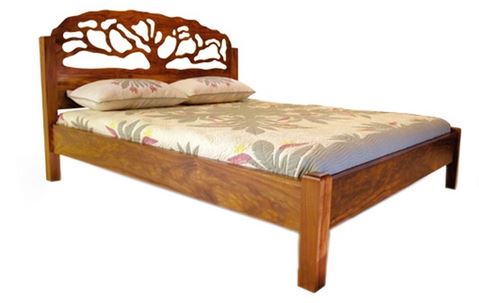 wooden bed hawaiian furniture ideas