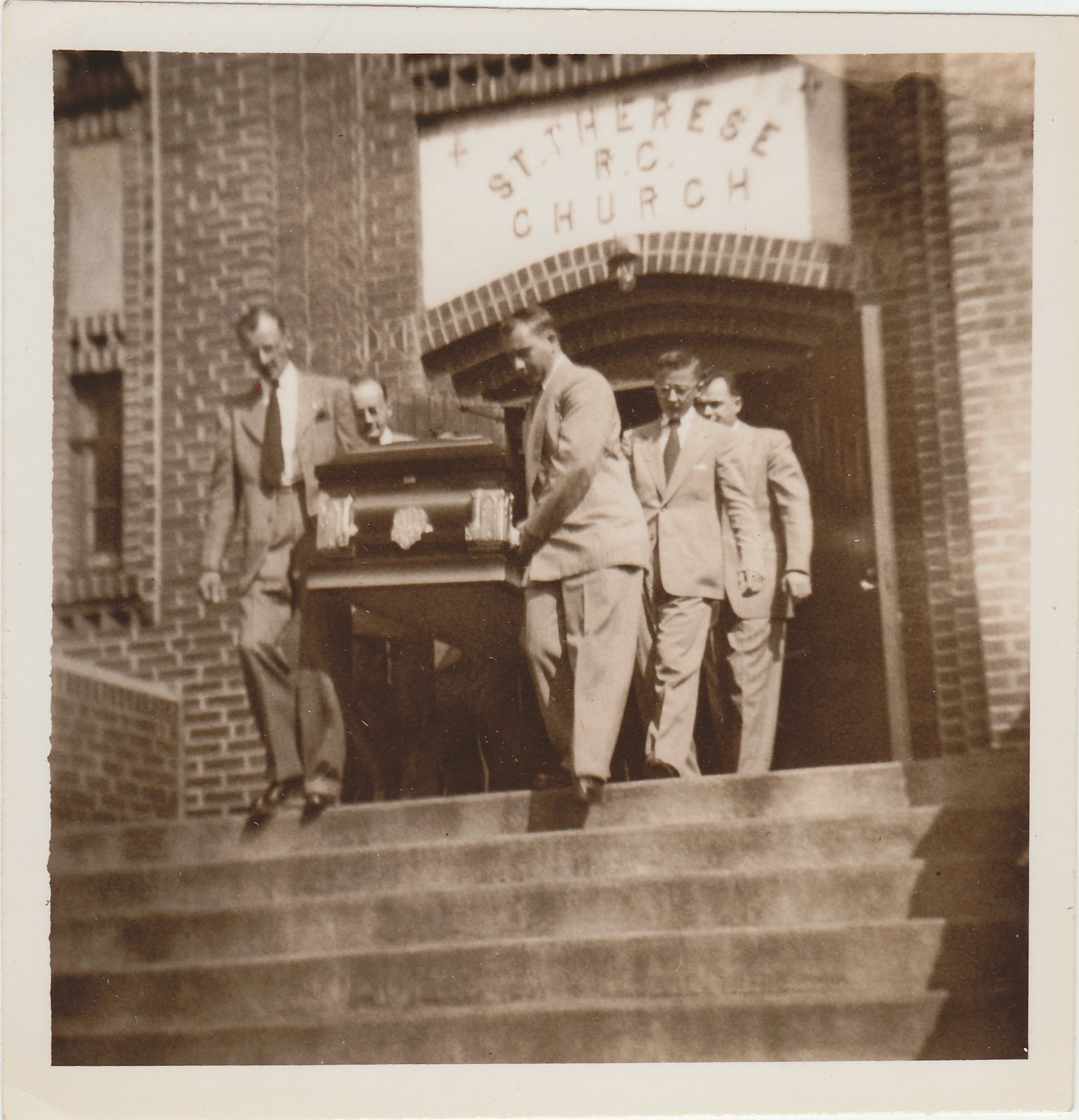 Vintage Johnstown A Family Funeral St. Therese Church Decker Avenue