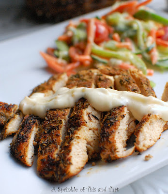 grilled bbq sauce chicken sprinkle supper sunday right