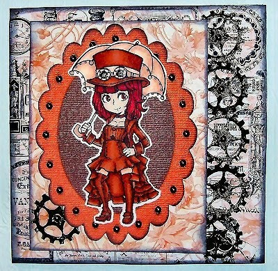 visible image stamps vintage steampunk character stamp