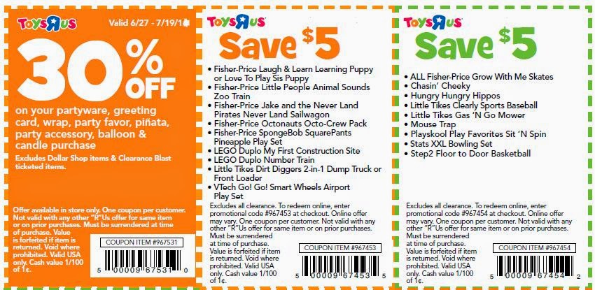 Toys R Us Printable Coupons February 2015