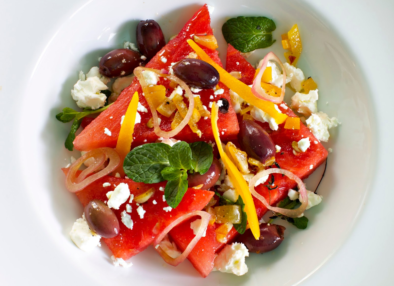 My Paleo Marin Watermelon + Feta Salad w/ Marinated Olives