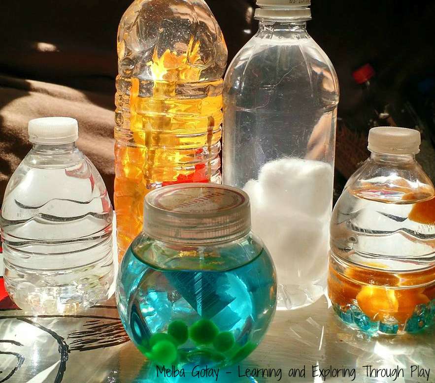 Learning and Exploring Through Play DIY Sensory Bottles