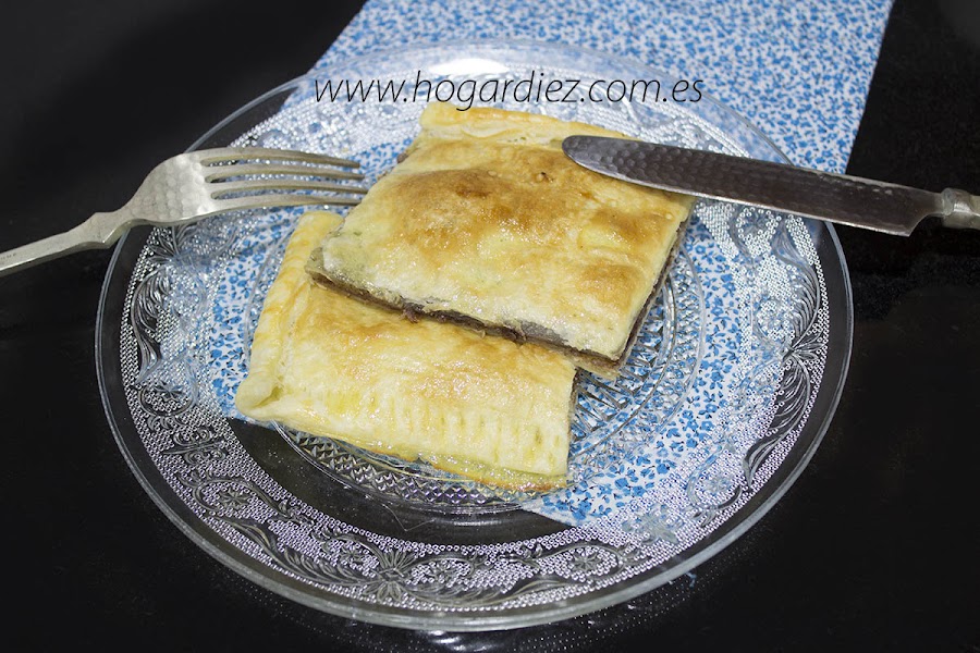 Tarta express de hojaldre con nutella