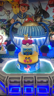 receita-bolo fake pokemon-decoração pokemon-aniversário pokemon