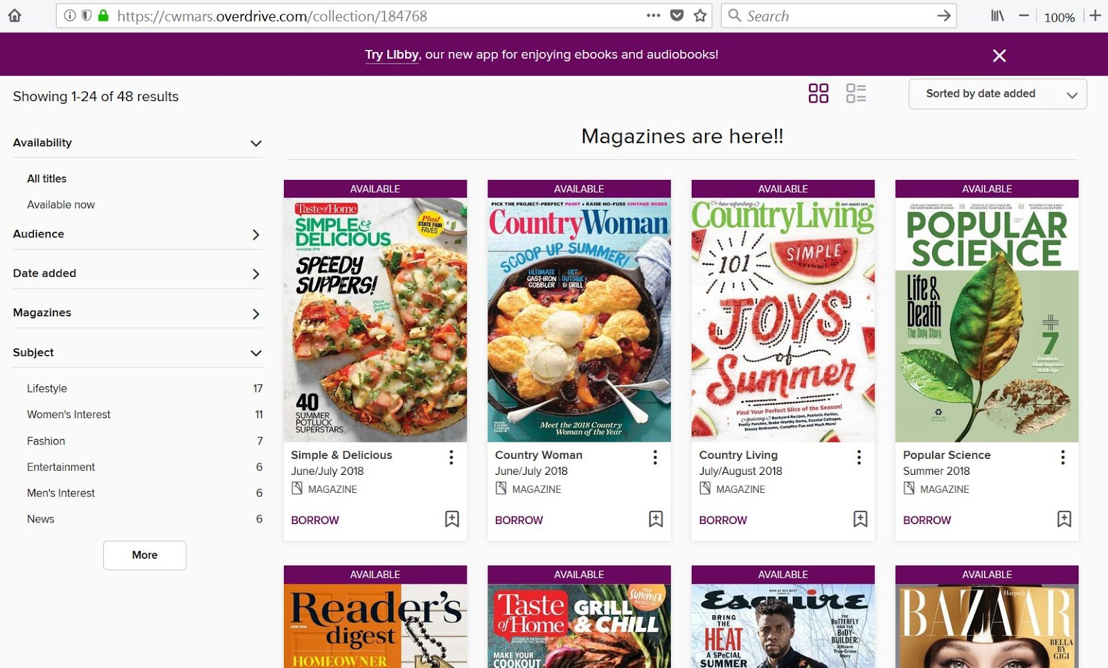 Heath Free Public Library Overdrive Magazines are Here!