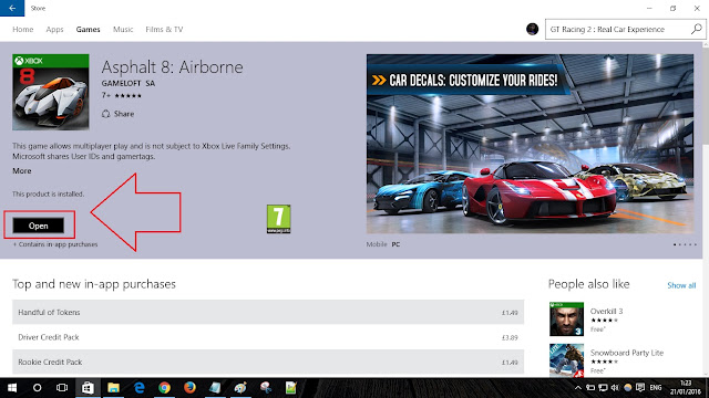 open game windows 10 store