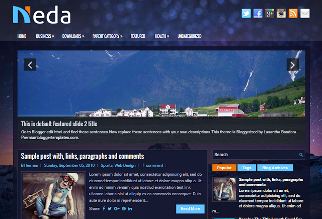 Neda Neda Blogger Template