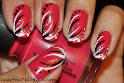 nail freehand simple heartnat abstract june