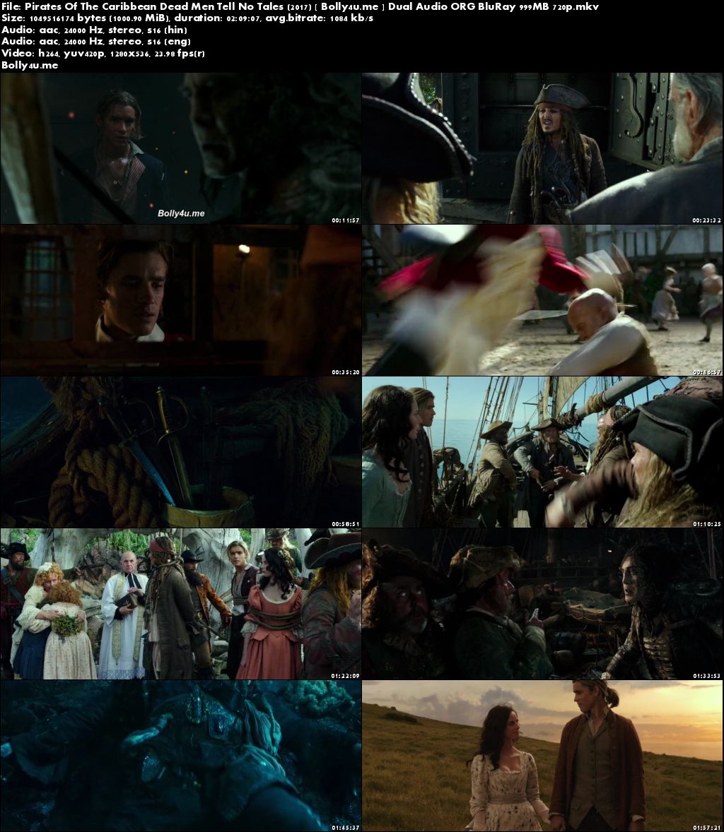 Pirates Of The Caribbean Dead Men Tell No Tales 2017 BRRip Hindi Dual Audio ORG 720p Download