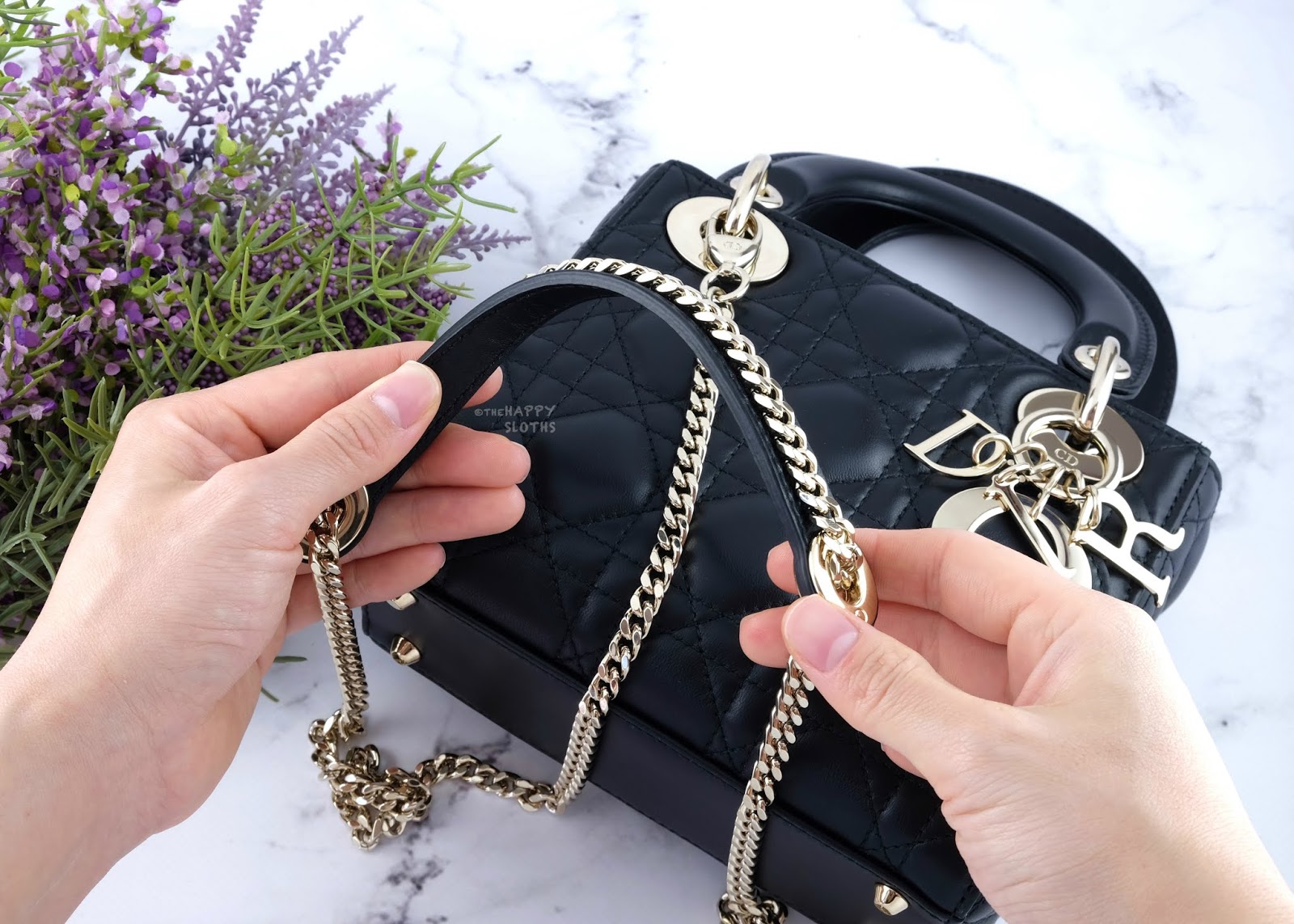 mini lady dior with chain