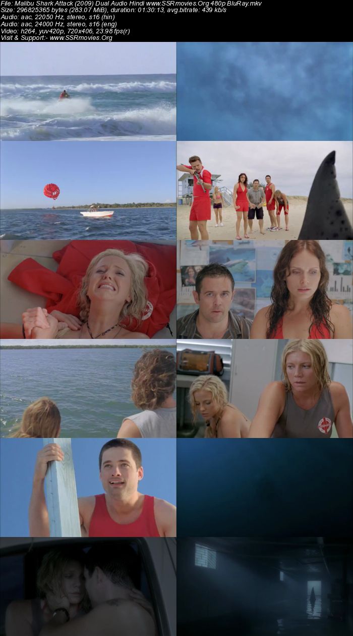 Malibu Shark Attack (2009) Dual Audio Hindi 480p BluRay