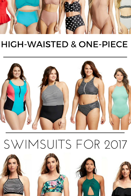 Cute high-waisted and one-piece swimsuits for 2017