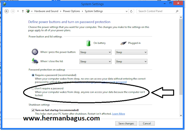 Cara Menghilangkan Password Windows 8 Setelah di Sleep Hermanbagus