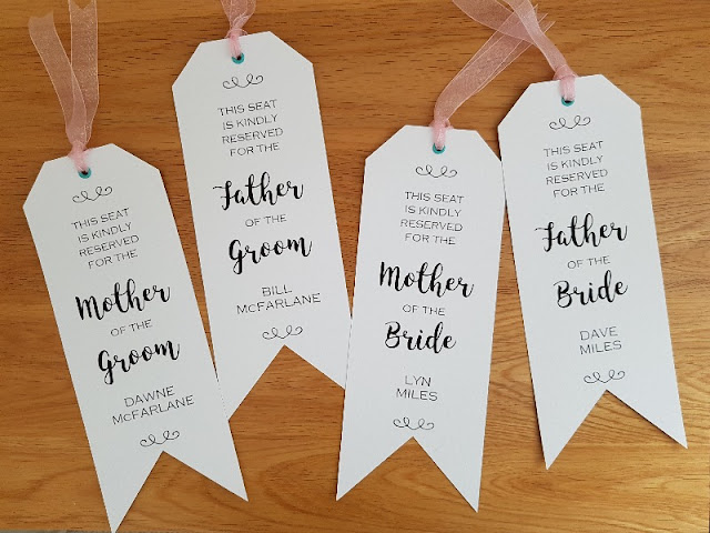 How to make these cute reserved signs for your wedding!