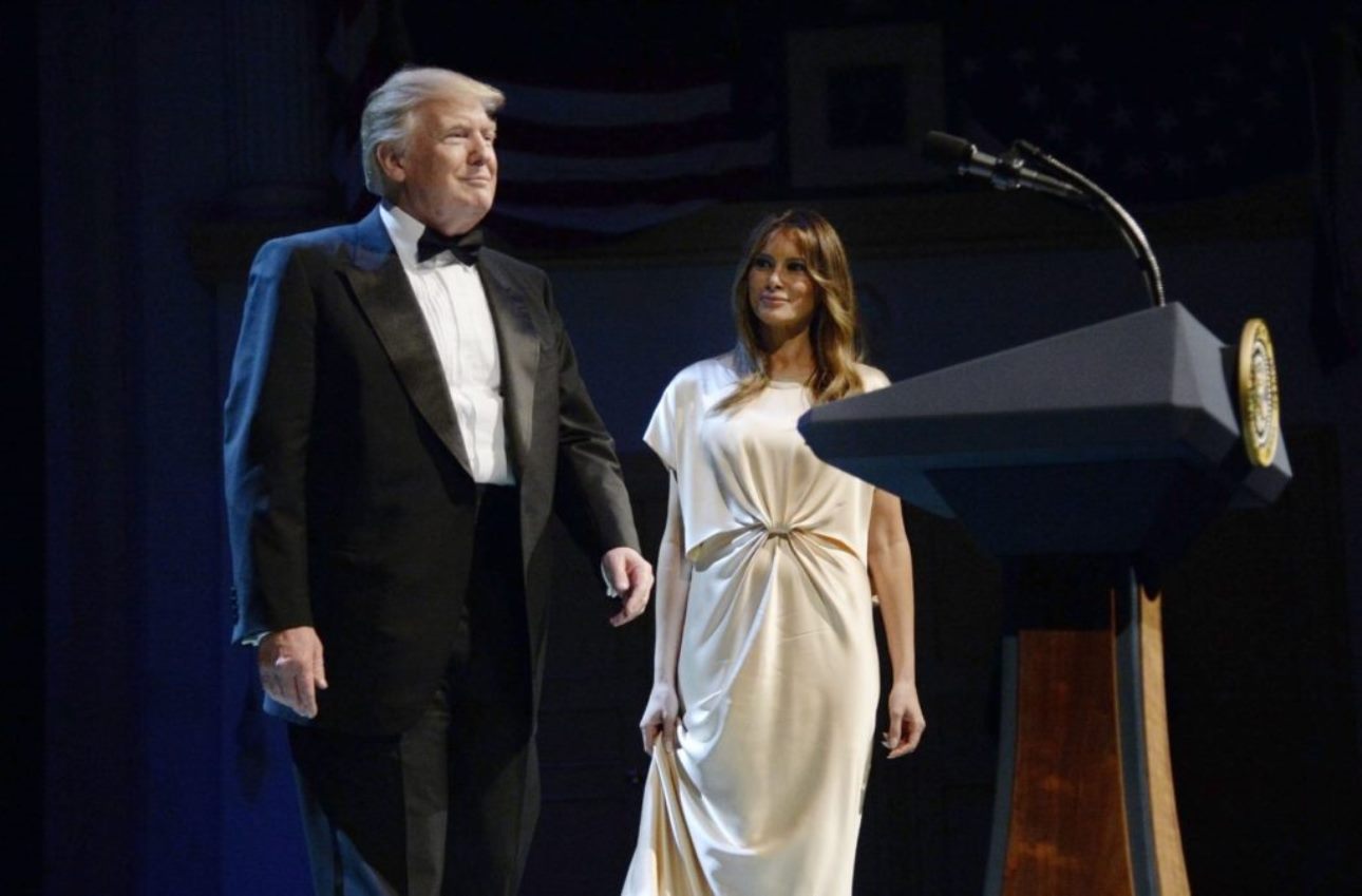  US First Lady Melania Trump Wears $2,595 Filipino Designer Gown