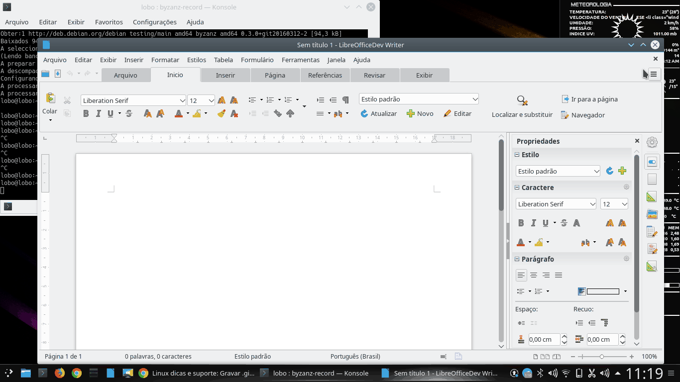Gravar .gif animadas do seu desktop com o Byzanz,Debian Ubuntu e derivados.
