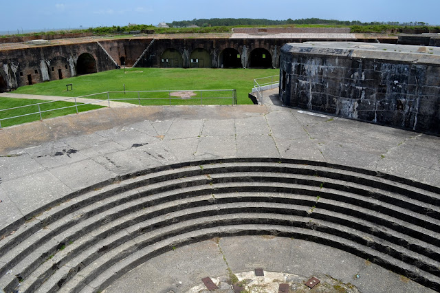 Fort Morgan- view of the courtyard from the upper level