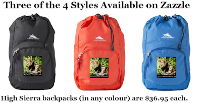 High Sierra Backpack "Proud of Saving Animals (Not Killing Them) Designed by RoseWrites (shown in 3 popular colours)