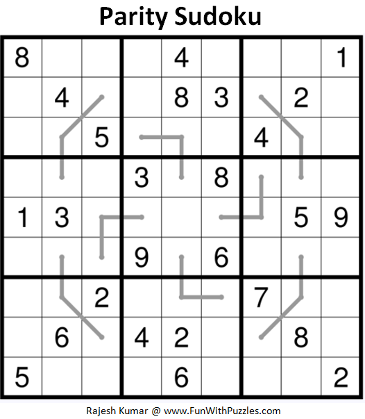 Parity Sudoku Puzzle (Fun With Sudoku #248)