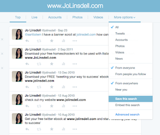 Using Twitter Search - It's More Than Just Hashtags, Jo Linsdell, www.JoLinsdell.com #Twitter