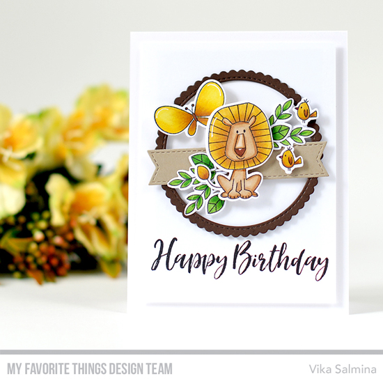 Handmade card by Vika Salmina featuring products from My Favorite Things #mftstamps