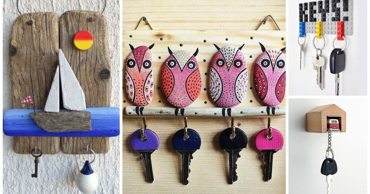 8 Ideas increíbles para hacer lindos guarda llaves ~ lodijoella
