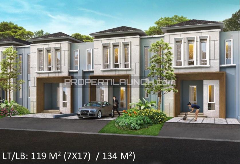 Tipe 7x17 rumah cluster Leora Alam Sutera