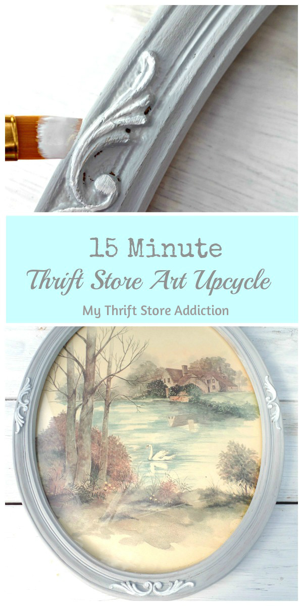 15 minute thrift store art upcycle
