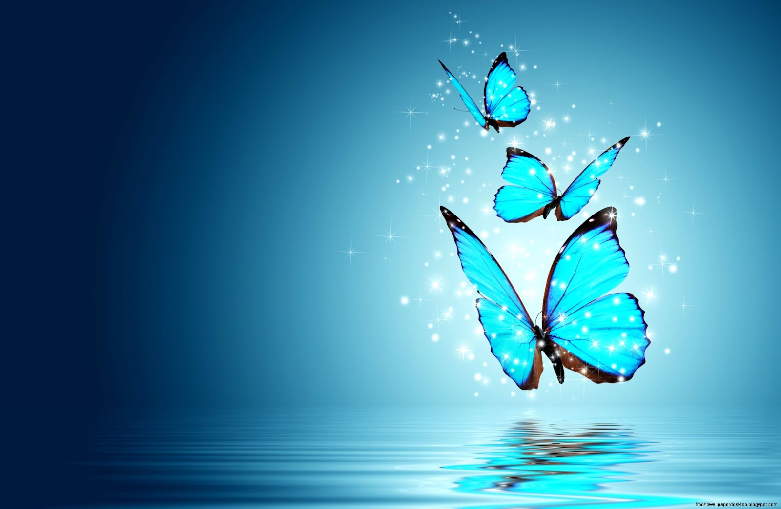 Blue Butterfly Reflection