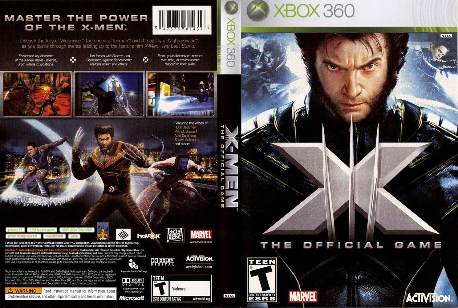 Somentecapas: X-men xbox 360 capa
