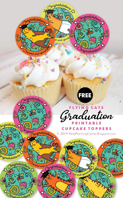 cupcake toppers that can be used for graduation table decorations