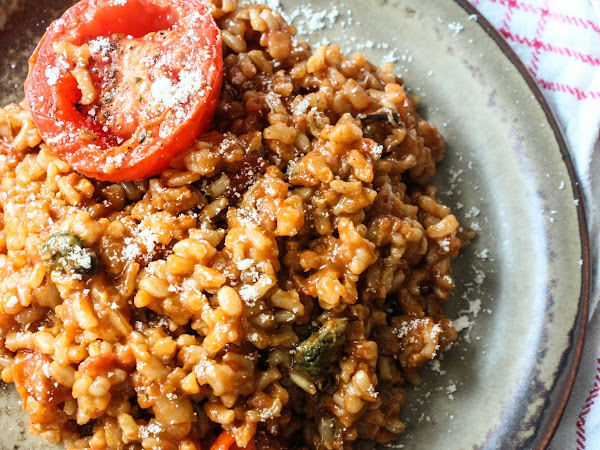 Roasted Tomato Risotto With Smoked Mussels