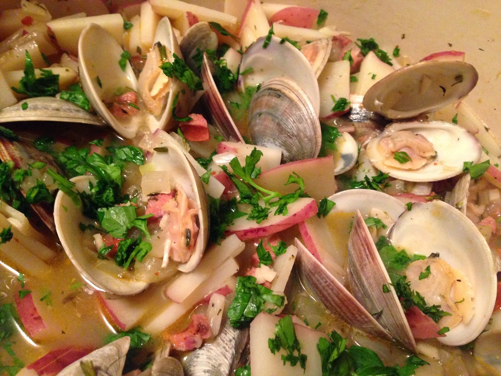 Statistical [R]ecipes Spicy Steamed Clams and Chorizo