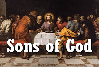The disciples at the Last Supper - Original chorus: Sons of God: Hear His holy word, Gather around the table of the Lord Eat His Body, drink His Blood And we'll sing a song of love Allelu, allelu, allelu, alleluia. Alternative chorus: Saints of God, hear the holy Word! Gather ‘round the table of the Lord! Celebrate the given life and we’ll sing a song of love: Allelu, allelu, allelu, alleluia! 1  Brothers, sister we are one, and our life has just begun, In the spirit we are young, We can live forever. 2  Shout together to the Lord Who has promised our reward, Happiness a hundred fold and we'll live forever. 3  Jesus gave a new command: That we love our fellow man, Till we reach the promised land Where we'll live forever. 3 (alt) Make the world a unity, make us all one family Help us live more hopefully, live in peace together. 4  If we want to live with Him, We must also die with Him, Die to selfishness and sin And we'll live forever. 5  Make the world a unity, Make all men one family, Till we meet The Trinity and we'll live forever. 6  With the church we celebrate, Jesus coming we await, So we'll make a holiday, So we'll live forever.
