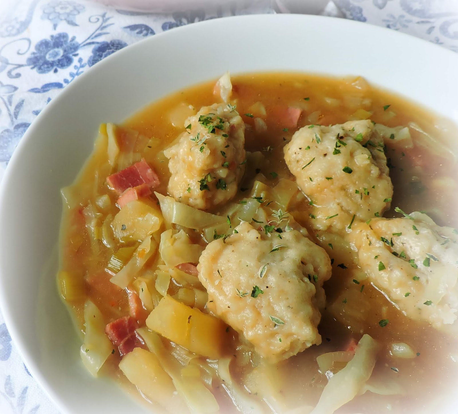 Cabbage & Ham Soup with Cheese Dumplings The English Kitchen