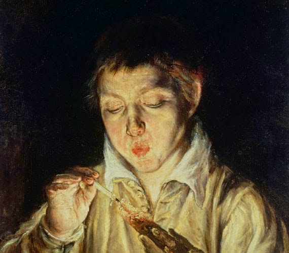 «Αγόρι που ανάβει κερί»- (El soplon) (λάδι σε μουσάμα, 0,61 Χ 0,59) Ελ Γκρέκο