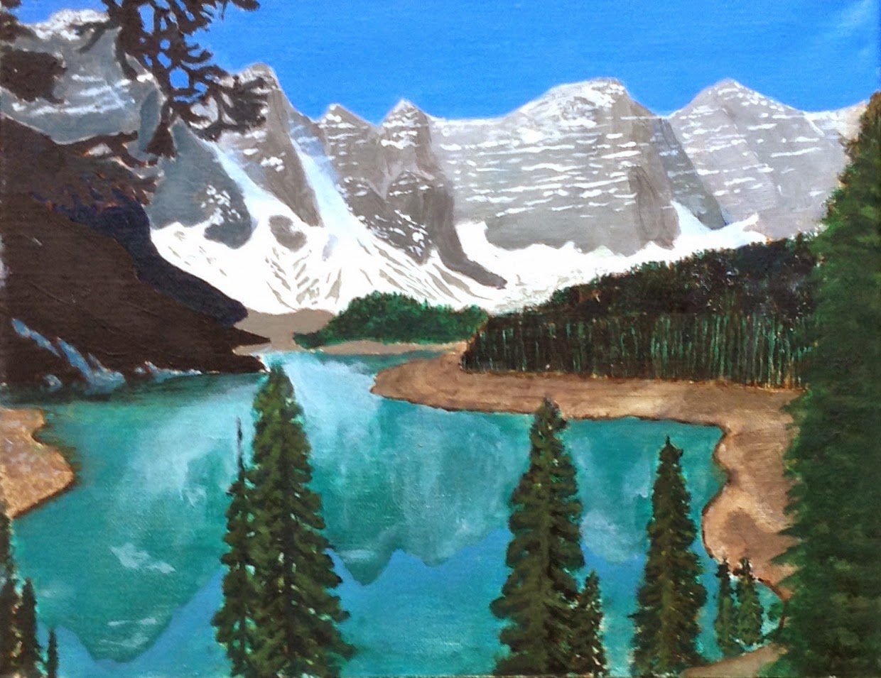 Karrer Art 104 Traditional landscape paintings by 8th grade art