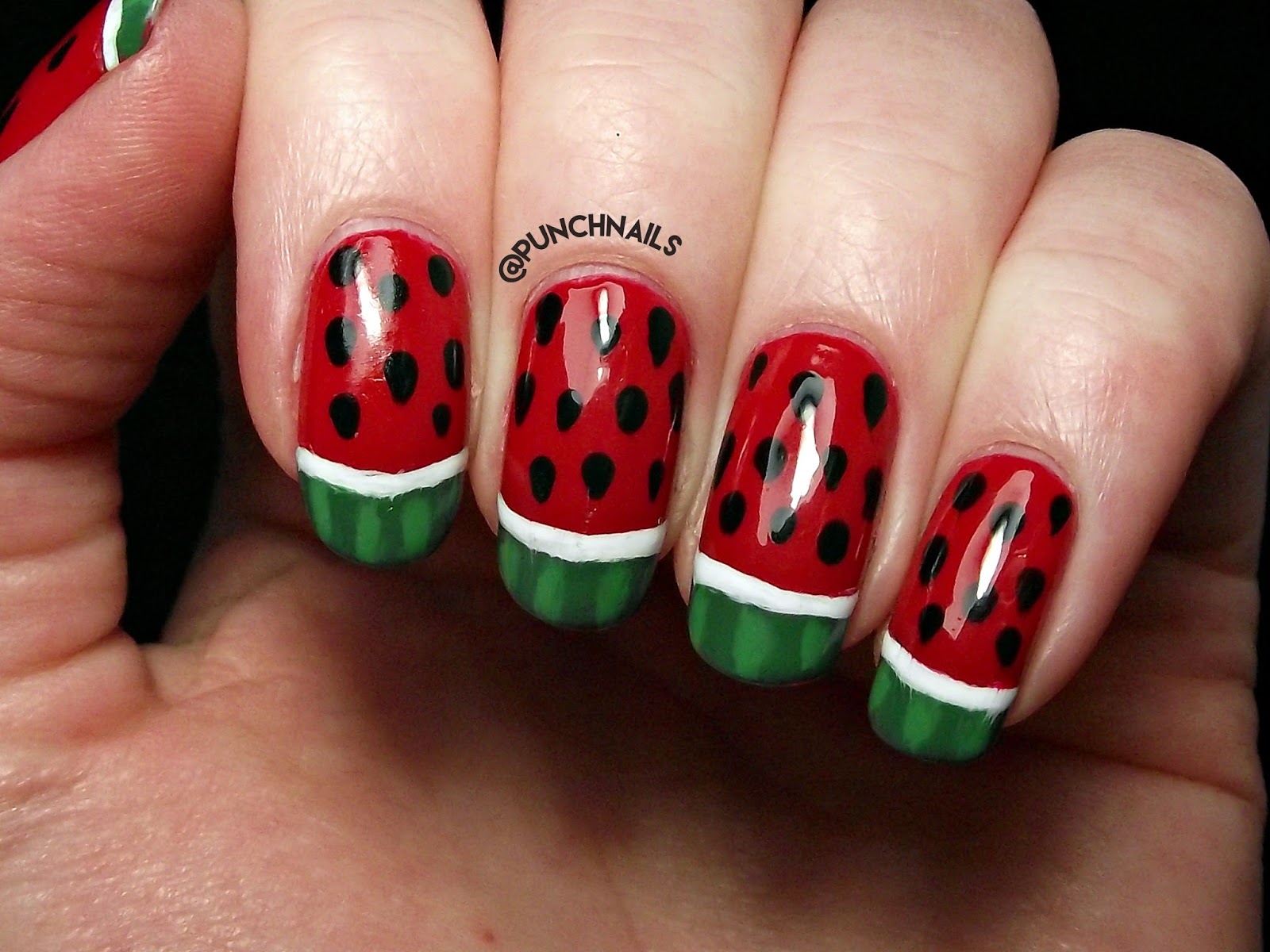 Watermelon Nail Art Step by Step - wide 2