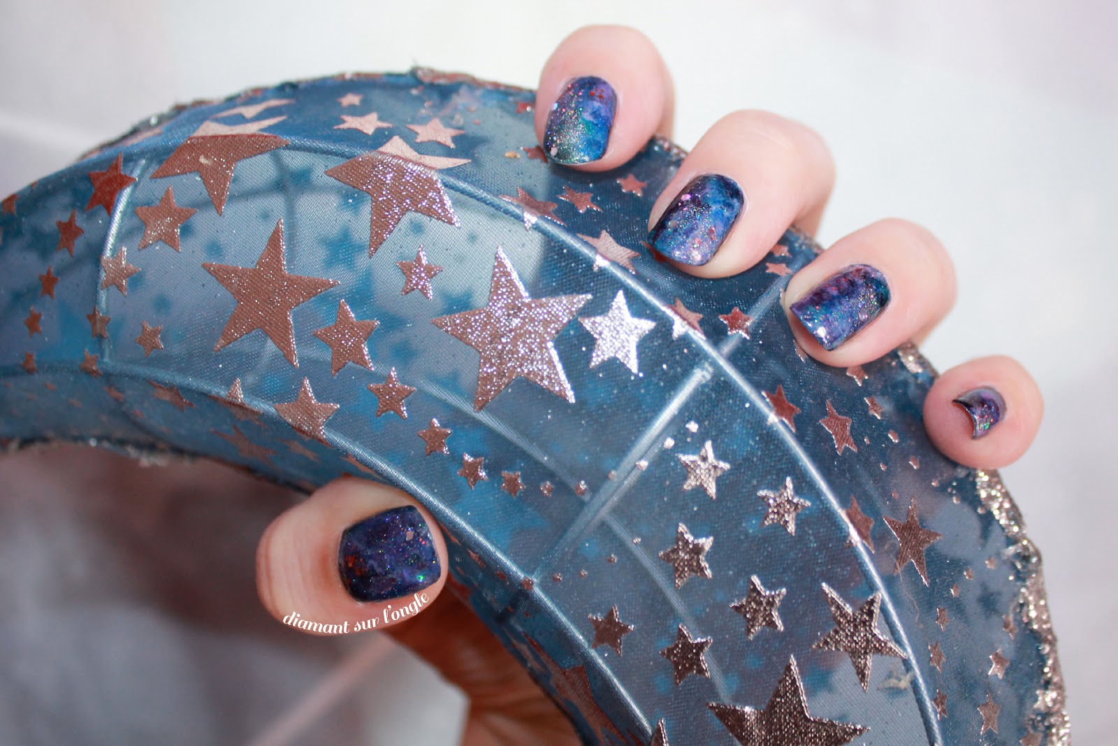 diamant sur l'ongle ☄Galaxy Nails sur mes ongles